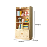 Traditional Closed Solid Wood Vertical Oak Bookcase Image - 33