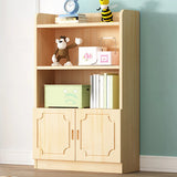 Traditional Closed Solid Wood Vertical Oak Bookcase Image - 7