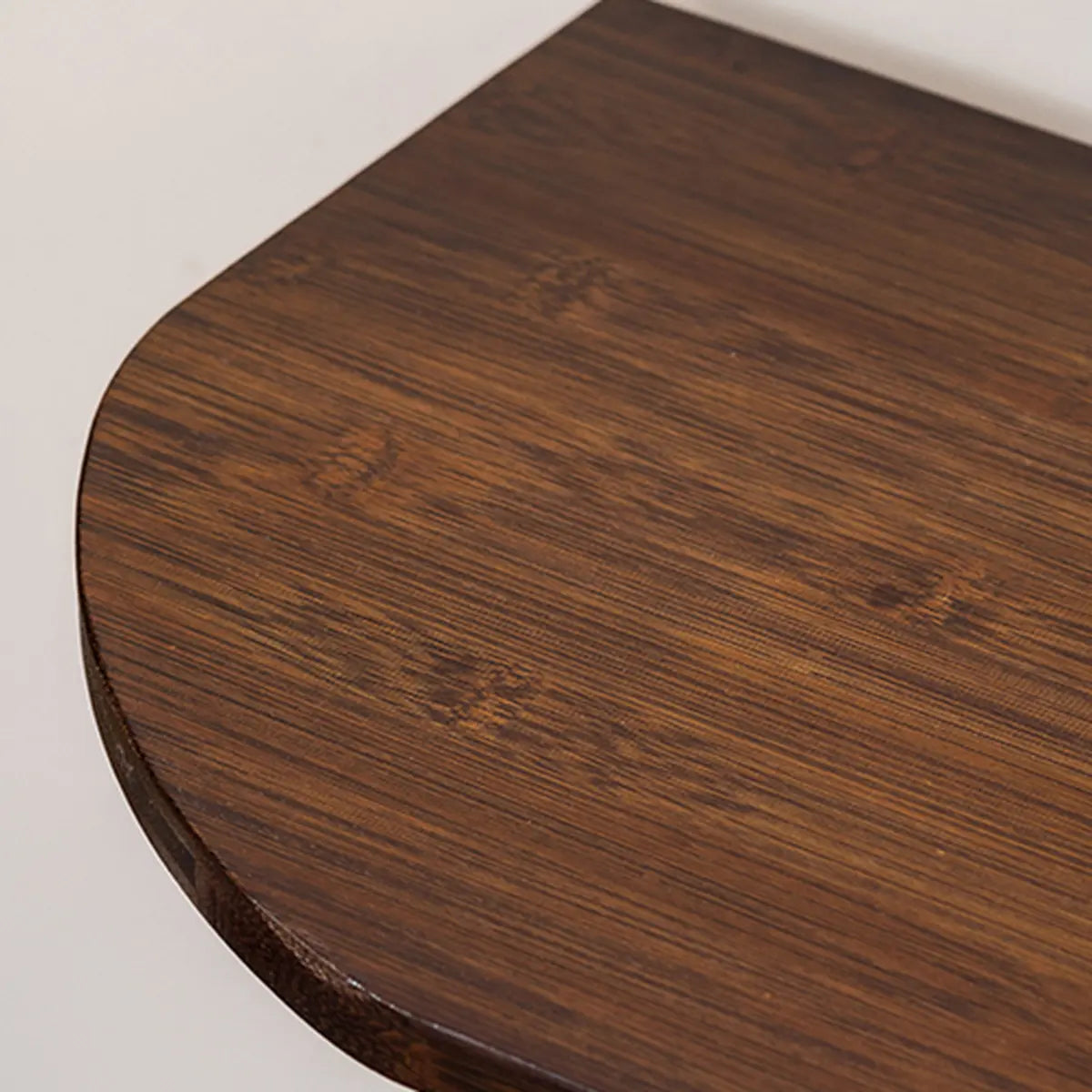 Traditional Dark Brown Circle Wood LED Console Table Image - 7