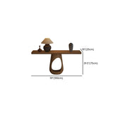 Traditional Entryway Stump Pedestal Rectangle Wood Console Table Image - 8