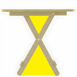 Traditional Folding Round Natural Wood Dining Table Image - 7