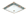 Traditional Green Square LED Flush Mount Ceiling Light Image - 1