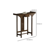 Traditional Narrow Wood Brown Storage Console Table #size