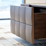 Traditional Solid Wood Walnut Rectangular Coffee Table Image - 7