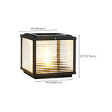 Traditional Square Solar Lantern Black Outdoor Lamp Image - 32