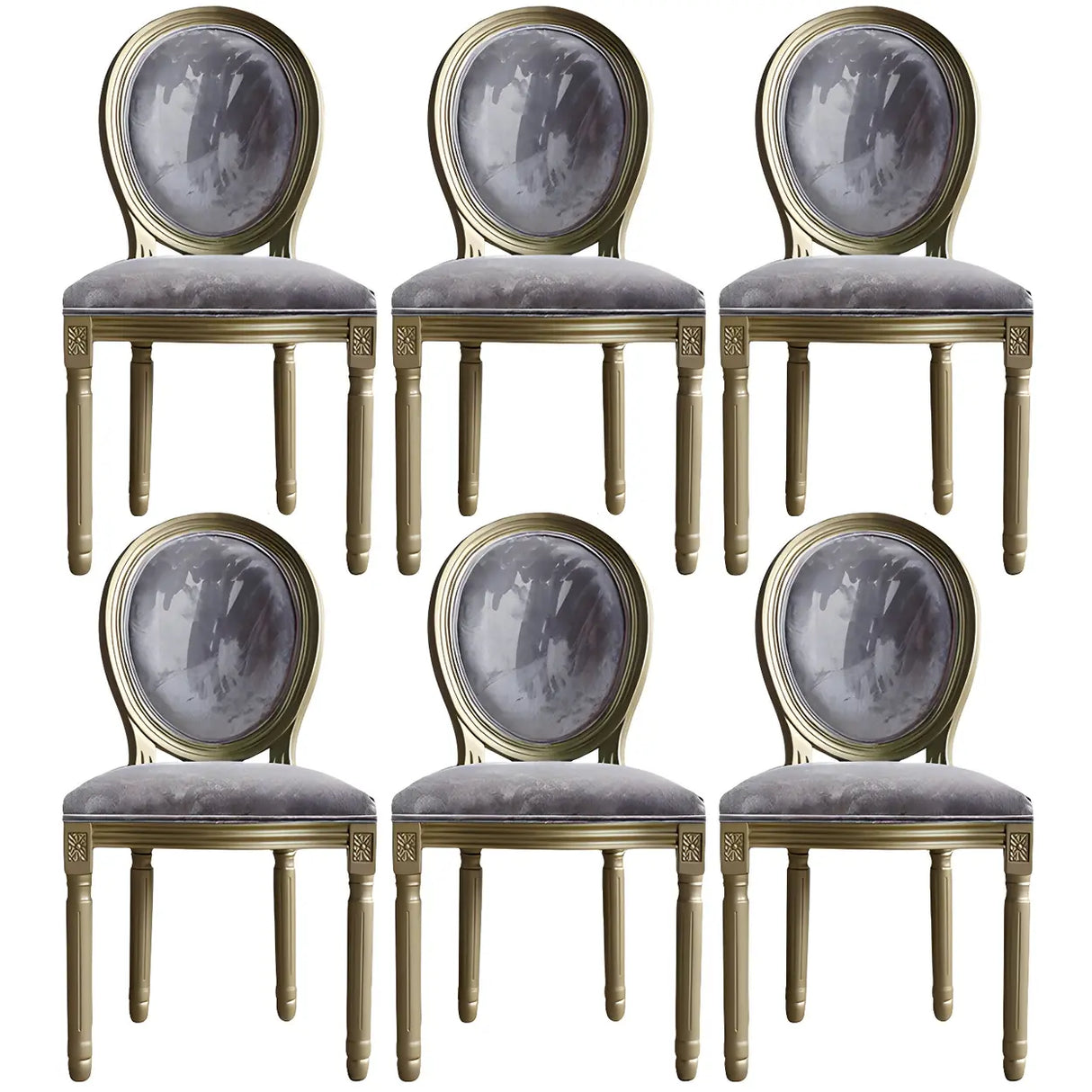 Traditional Velvet King Louis Back Dining Side Chair Image - 11