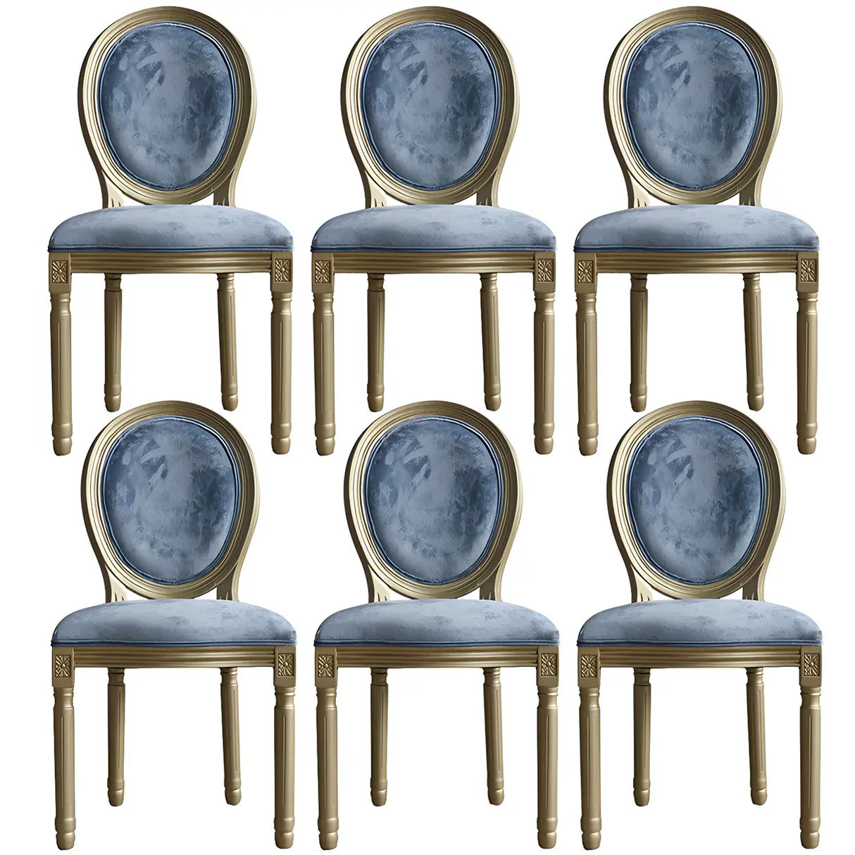 Traditional Velvet King Louis Back Dining Side Chair Image - 48