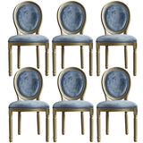 Traditional Velvet King Louis Back Dining Side Chair Image - 48