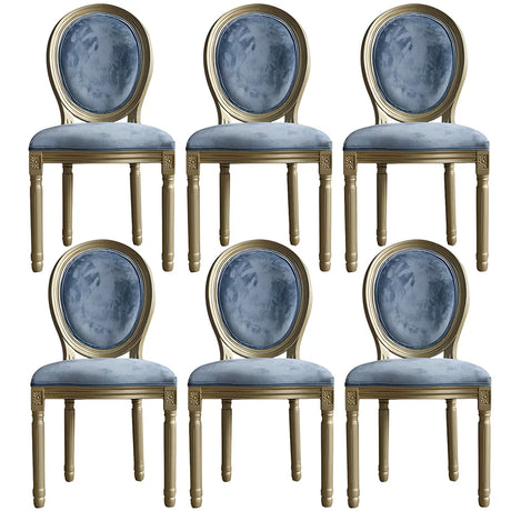Traditional Velvet King Louis Back Dining Side Chair Image - 48