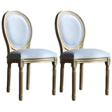 Traditional Velvet King Louis Back Dining Side Chair Image - 20