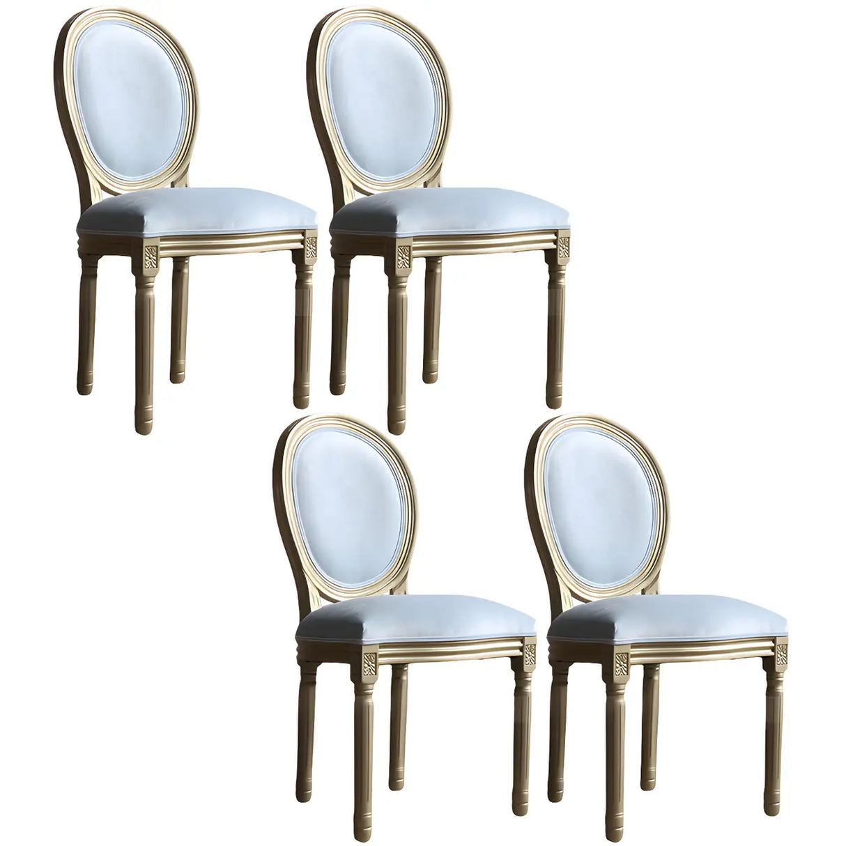 Traditional Velvet King Louis Back Dining Side Chair Image - 22
