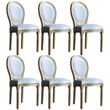Traditional Velvet King Louis Back Dining Side Chair Image - 23