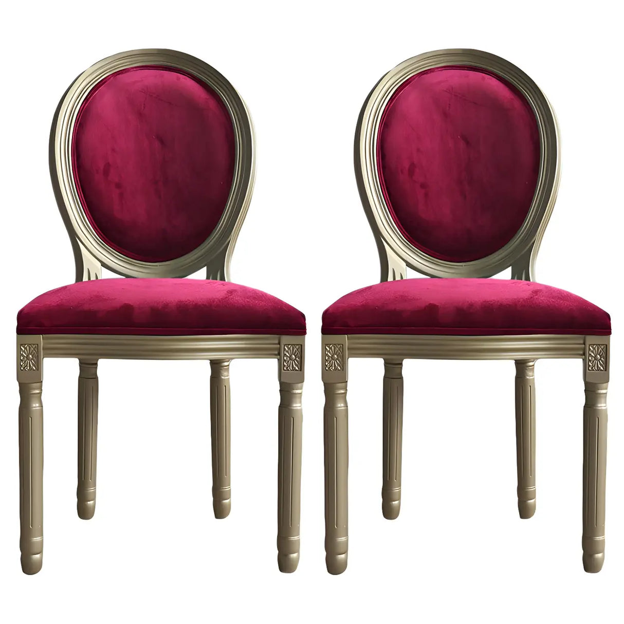 Traditional Velvet King Louis Back Dining Side Chair Image - 25