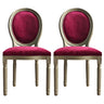 Traditional Velvet King Louis Back Dining Side Chair Image - 25