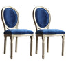 Traditional Velvet King Louis Back Dining Side Chair Image - 49