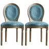 Traditional Velvet King Louis Back Dining Side Chair Image - 31