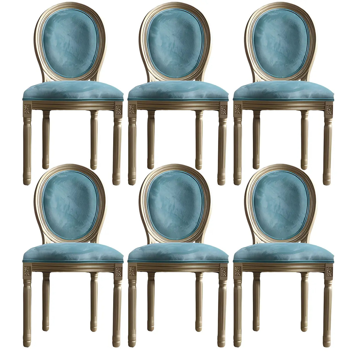 Traditional Velvet King Louis Back Dining Side Chair Image - 33