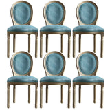 Traditional Velvet King Louis Back Dining Side Chair Image - 33