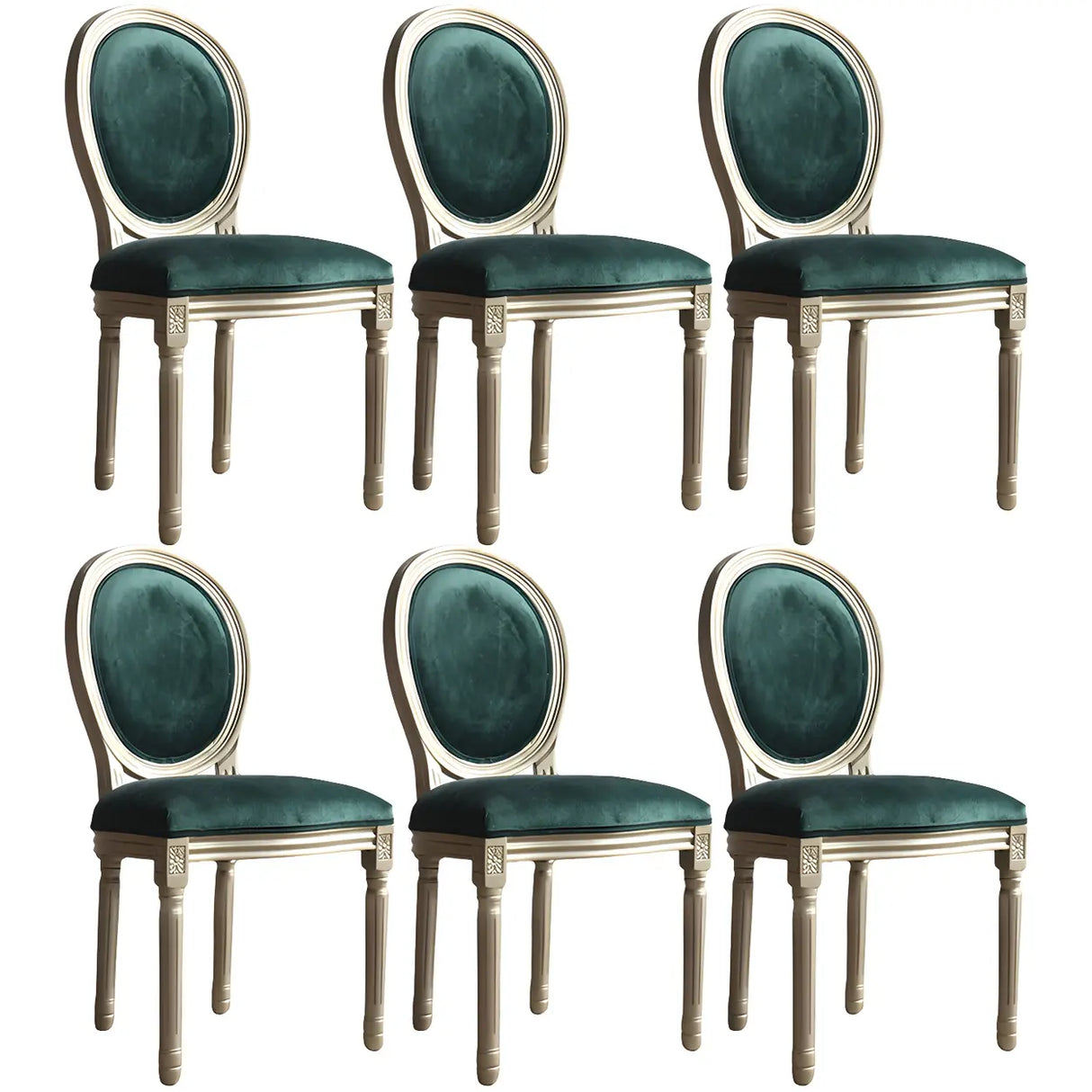 Traditional Velvet King Louis Back Dining Side Chair Image - 36