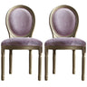 Traditional Velvet King Louis Back Dining Side Chair Image - 40