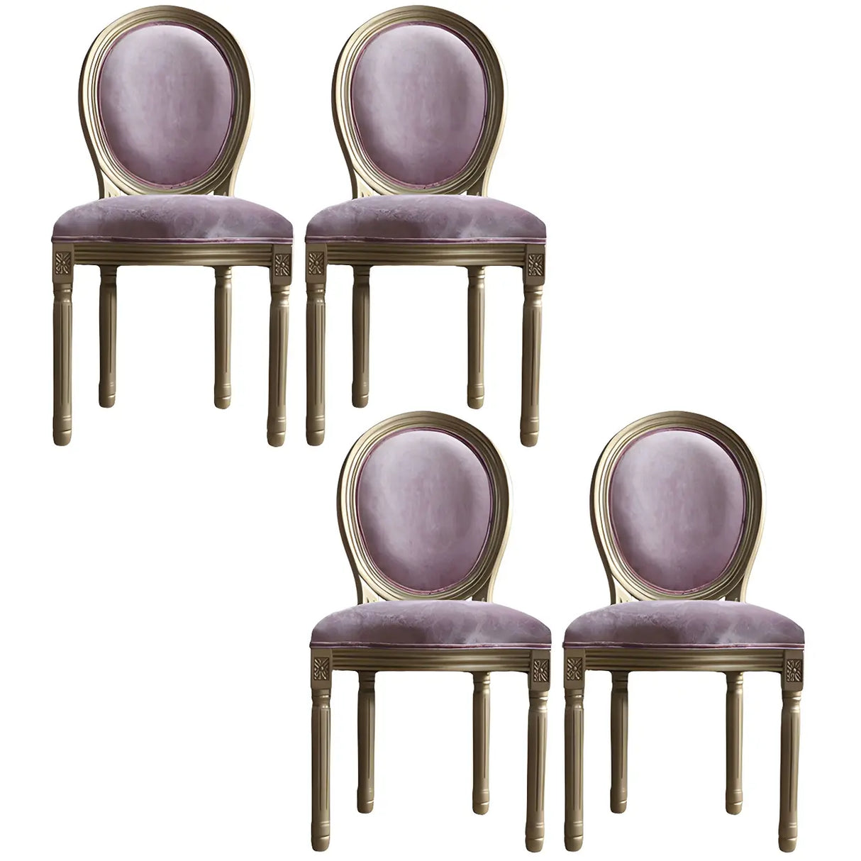 Traditional Velvet King Louis Back Dining Side Chair Image - 41