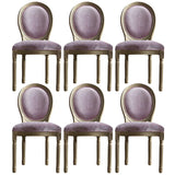 Traditional Velvet King Louis Back Dining Side Chair Image - 42
