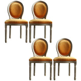 Traditional Velvet King Louis Back Dining Side Chair Image - 44