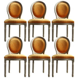Traditional Velvet King Louis Back Dining Side Chair Image - 45
