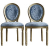 Traditional Velvet King Louis Back Dining Side Chair Image - 46