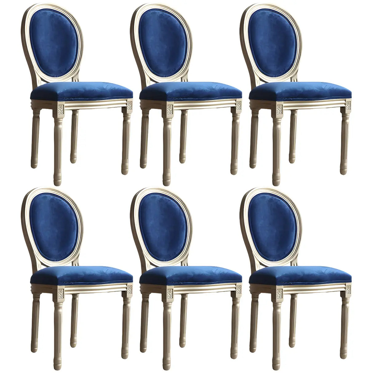 Traditional Velvet King Louis Back Dining Side Chair Image - 51