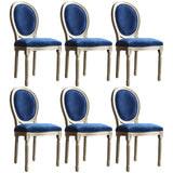 Traditional Velvet King Louis Back Dining Side Chair Image - 51