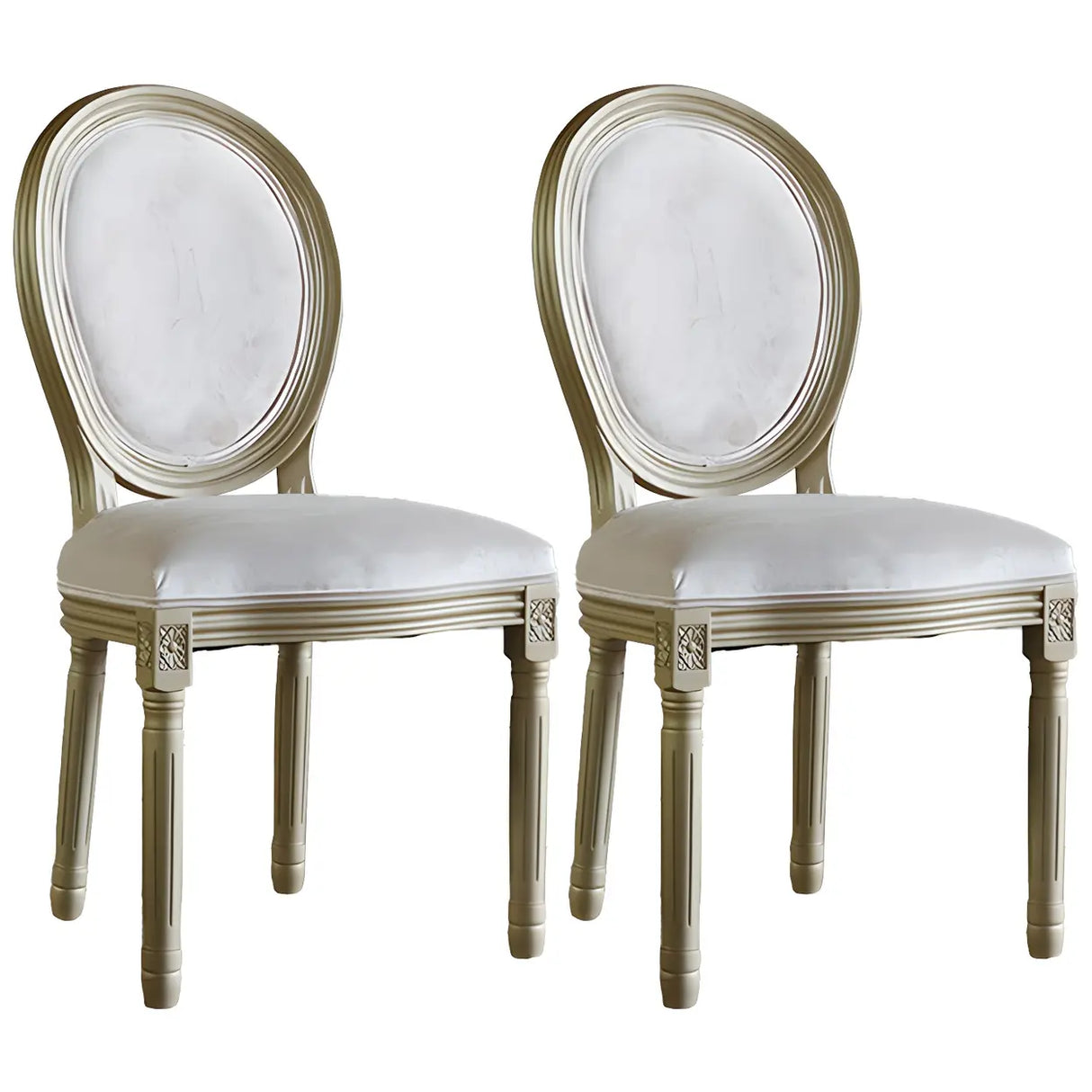 Traditional Velvet King Louis Back Dining Side Chair Image - 52