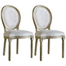Traditional Velvet King Louis Back Dining Side Chair Image - 52