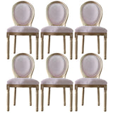 Traditional Velvet King Louis Back Dining Side Chair Image - 5