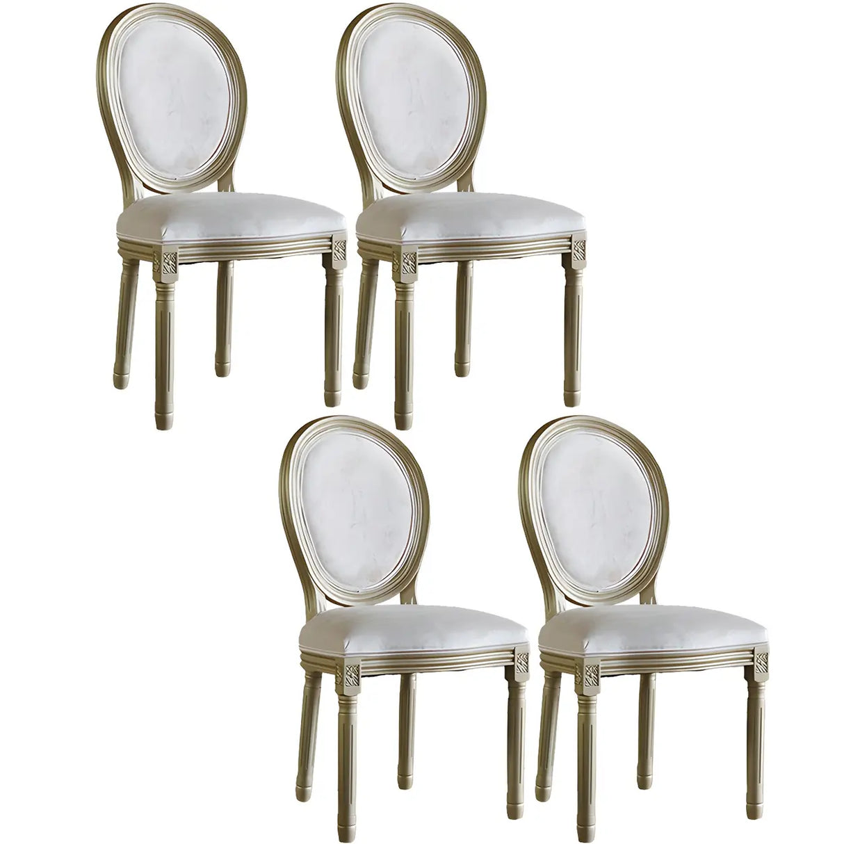 Traditional Velvet King Louis Back Dining Side Chair Image - 53