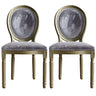 Traditional Velvet King Louis Back Dining Side Chair Image - 7