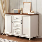 Traditional Walnut Wood Dresser Chest with Drawers Image - 13