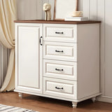 Traditional Walnut Wood Dresser Chest with Drawers Image - 18