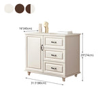 Traditional Walnut Wood Dresser Chest with Drawers #size
