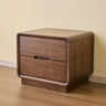Traditional Walnut Wood Leg Narrow Nightstand with Drawers Image - 9