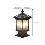 Traditional Waterproof Solar Metal Lantern Pillar Light #size