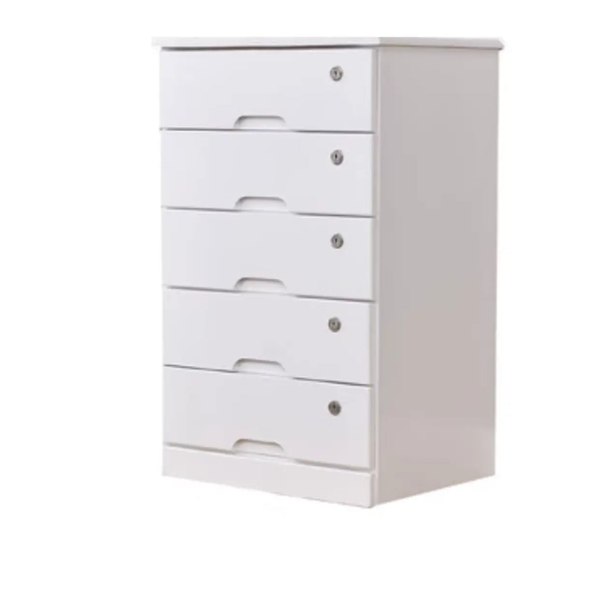 Traditional Wood Compact Brown Filing Cabinet with Drawers Image - 13