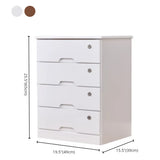 Traditional Wood Compact Brown Filing Cabinet with Drawers Image - 27