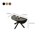 Traditional Wood Round Drop Leaf Foldable Dining Table #size