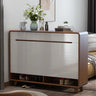 Traditional Wooden Entryway Brown Cabinet Shoe Storage Image - 24