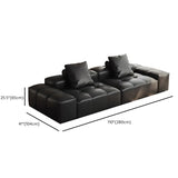 Transitional Black Waterproof Leather 3-Seats Sofa Image - 12