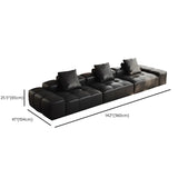 Transitional Black Waterproof Leather 3-Seats Sofa Image - 16