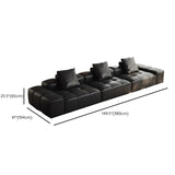 Transitional Black Waterproof Leather 3-Seats Sofa Image - 17