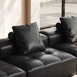 Transitional Black Waterproof Leather 3-Seats Sofa Image - 6