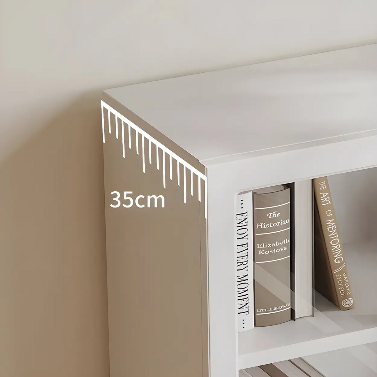 Transparent Glass Door Wooden Cabinet Storage Bookcase Image - 15